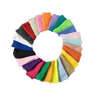 Summer new children's candy color socks Japanese solid color mid-calf length socks boys and girls kindergarten parent-child socks cotton socks