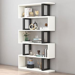 Bookshelf Creative Wall Living Room Partition Storage Display Shelf Display Rack Modern Simple Ornaments Storage Rack Floor