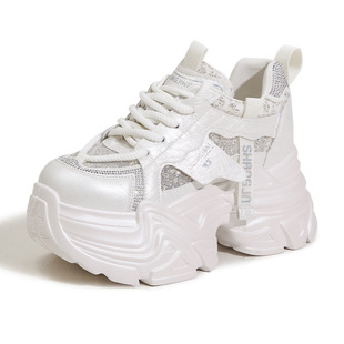 Thick-soled Torre Shoes Women's 2025 Spring and Summer New Hollow Mesh Breathable Sandals All-match Small Height-increasing Women's Shoes