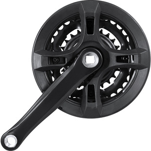 Mountain bike tooth plate tooth plate coated with plastic iron crank three-piece plate 21 speed 24 speed 42T roulette guard bicycle accessories
