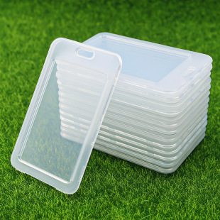Simple Transparent Flip Bus Card Set Plastic Breast Card Hard Shell Lanyard ID Set Making Card Set with Card Cover