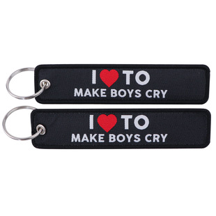 Cross-border Hot Selling English Quotations Keychain Weaving Mark Keychain Decorative Pendant Office Card Cartoon Keychain Hanging Ornaments