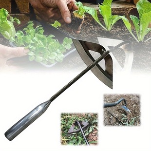 Factory wholesale small hoe agricultural garden tools flower vegetables loose soil weeding outdoor crescent hollow square hoe