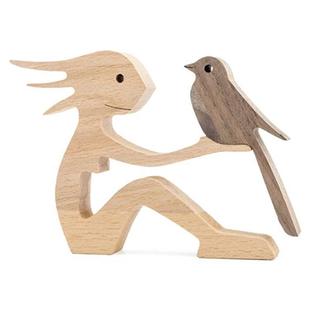 Cross-border new puppy Family Creative Toy decorative wooden decoration desktop Nordic home crafts gift