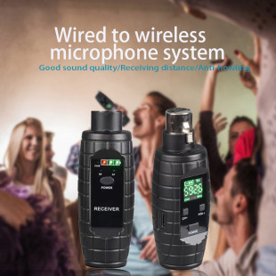 Kyle wireless transmission transmitter system handheld dynamic microphone wired conversion wireless UHF grenade microphone