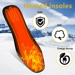 Amazon Cuttable USB Heating Shoes Cross-border Heating Foot Warming Insoles Heat Warm Outdoor Heating Insoles Charging
