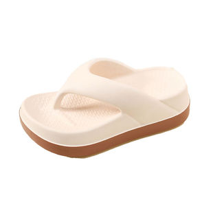 Increased Thick Bottom Flip Flops Women's Summer EVA Non-slip Super Thick Outer Wear Casual Simple Ultra Light Breathable Beach Slippers