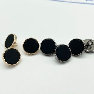 Men's Metal Buttons Shirt Buttons Men's Suit Cuffs Small Buttons Double Spelled Feel Black Alloy Buttons Large Quantity Negotiation Price