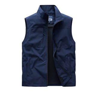 Youth Vest Men's Spring & Fall Style Men's Workwear Vest Multi-Flap Pocket Pants Loose Waistcoat Can Be Printed with Logo Vest 5991