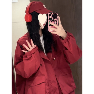 American-style Retro Outdoor Hooded Jacket Coat Women's Spring and Autumn Mountain Style Functional Tooling Sports Jacket Top