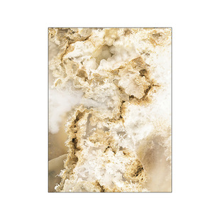 Hot Sale Light Luxury Golden Plants Flowers Beach Waves Background Wall Mural Living Room Bedroom Canvas Hanging Painting Decorative Painting