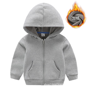 National Fashion Cartoon Printed Zipper Jacket Cardigan Hooded Sweater Autumn and Winter New Style Small and Medium-sized Boys Jacket Children's Clothing Fashion