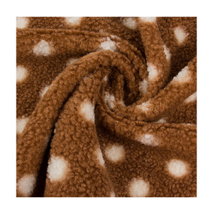 Polka Dot Capsules Cashmere Printed Spotted Capsules Velvet Twill Plush Sweatshirt Casual Wear Plush Jacket Fabric