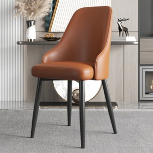 Dining Chair Home Light Luxury Advanced Sense Modern Simple Italian Restaurant Backrest Chair Leisure Negotiation Iron Hotel Stool