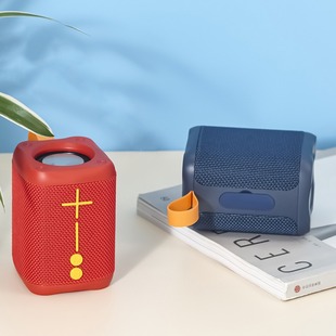 New Bluetooth speaker fabric portable subwoofer card U disk small audio outdoor gift small steel gun cross-border