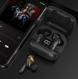 Истинный двойной динамический цифровой дисплей стерео беспроводной TWS Bluetooth наушники-вкладыши для мобильных телефонов Универсальные наушники