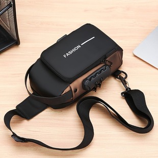 Cross-border 2024 locomotive bag men's chest bag shoulder messenger bag young waterproof wear-resistant multi-functional wholesale gifts