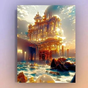 Diamond stickers landscape rhinestone painting handmade diy Diamond painting full diamond New Gift relief production with wooden stretch frame