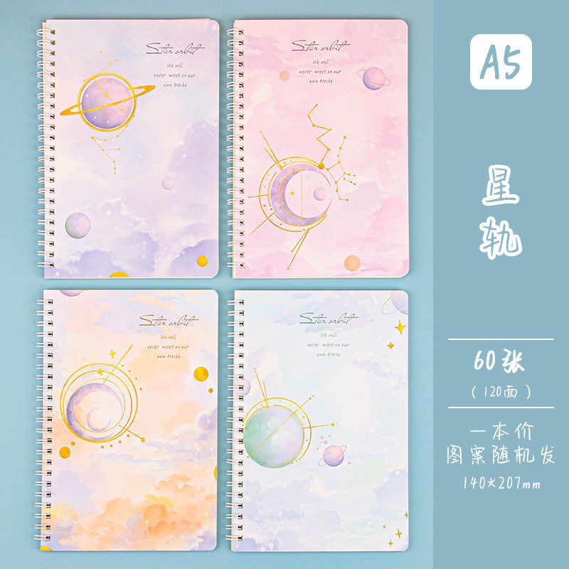 创意卡通笔记本A5加厚线圈本少女心横线记事本小学生日记本子批发