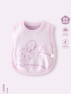 Baby Vest 2024 New Autumn Dress Baby Girl's Western Style Knitted Shirt Girl's Outer Wearing Autumn and Winter Children's Top