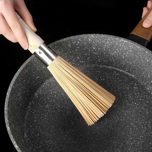 Natural Bamboo Brush Old-fashioned Washer Brush Household Cleaning Brush Bamboo Brockbroom Kitchen Cleaning Supplies Do Not Hit Pot Brush Pot Artifact