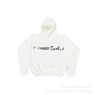 Трансграничный 25SS новый американский хип-хоп свободный досуг High Street для мужчин и женщин с буквенно принтом пара футболка с длинным рукавом