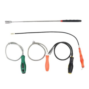 Powerful magnet suction rod magnetic rod retractable LED lamp suction ferromagnetic rod auto repair tool pickup screw suction rod