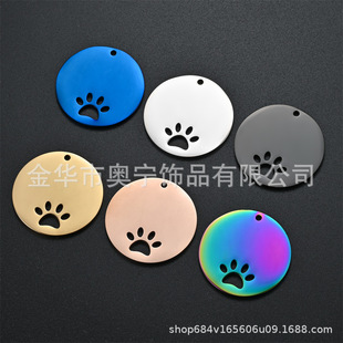 Premium Pet ID Tag из нержавеющей стали с полыми собачьими когтями круглый собачий бренд домашних животных титановой стали против потери