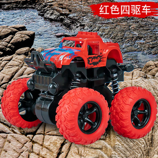 Internet-famous stunt inertia four-wheel drive off-road children's toy car boy's fall-resistant-year-old girl's baby car