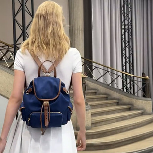 Ins Internet Celebrity Same Style Casual All-match Canvas Multi-pocket Backpack Fashionable Backpack College Style Japanese and Korean Style Backpack