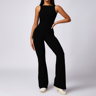 Zechuang European and American Peach Hip-lifting Sports Yoga Jaysuit Women's Leisure Micro-fitness Yoga Clothing 8668