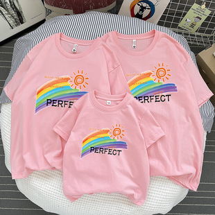 Одежда для родителей и детей, фотосъемка в детском саду, футболка с короткими рукавами 2024, рубашка для занятий, путешествия для родителей и детей, студийная фотография