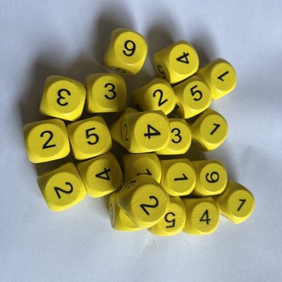 Xinzhe Spot Wooden Dice Toy Accessories Dot Number Dice Custom Color Printing Engraving Hot Stamping Laser Engraving Silk Screen