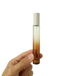 Factory in stock 10ml Camellia Oil Olive Oil Thick Bottom Cylindrical Bottled Essential Oil Ball Glass Bottle Perfume Spray