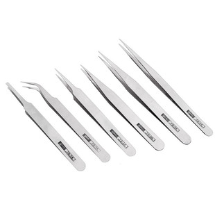 1.0 thick stainless steel gooi household diamond painting tweezers nail art false eyelashes bird's nest hair pick repair tool clip