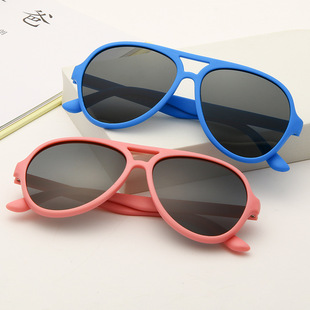 2023 Summer boys' glasses sun protection cute soft silicone girls' sunglasses UV protection sunglasses 5010