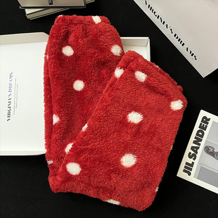 [stall in stock] women's pajamas autumn and winter plus velvet padded flannel plus size pajamas home pants