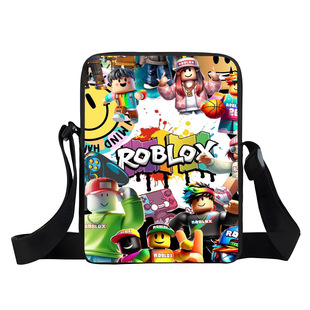 Roblox Satchel Student Messenger Bag Cartoon Shoulder Bag Casual Tutoring Bag Kidsren's Shopping Bag