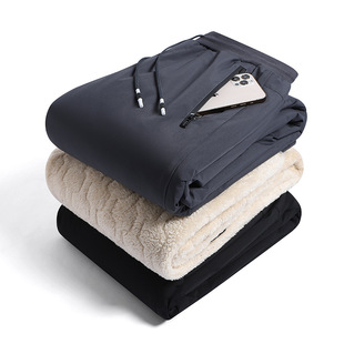 Men's Pants Winter Lamb Velvet Loose Warm Casual Pants Men's Autumn Fashionable plus size Sports Pants