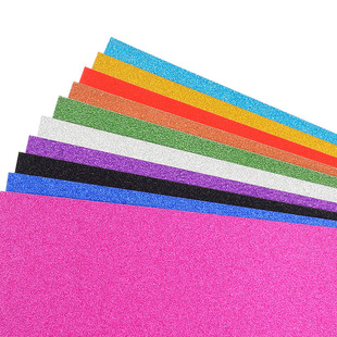 A4 flash cardboard children's paper cut glitter cardboard stickers kindergarten handmade diy colorful embossed colorful paper