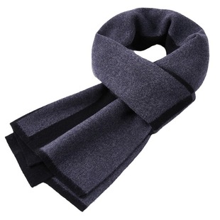 Cross-border foreign trade factory direct pure wool plaid scarf autumn and winter new unisex thick warm scarf
