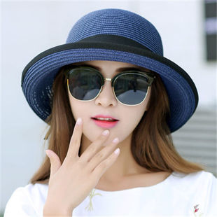 Hat Women's Summer Casual Sunshade Straw Hat Korean Style Fashionable All-match Outdoor Student Hat Sports Sunscreen Beach Hat