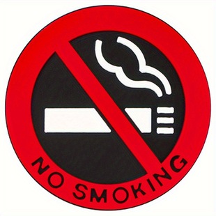 Трансграничные источники производителей для некурящих наклейки No Smoking водонепроницаемые предупреждающие наклейки 5x5 cm высокого качества