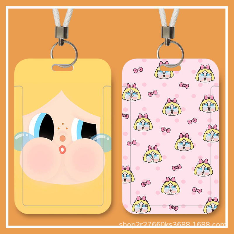 Bubble Mart Crying Baby New Student Card Holder Meal Card Campus Card Bus Guangzhou Metro Protective Cover Access Card