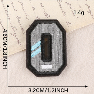 Duo Cool Computer Embroidery Label Clothing Accessories Badge English Letter Velcro Embroidery Cloth Patch Patch Embroidery Label
