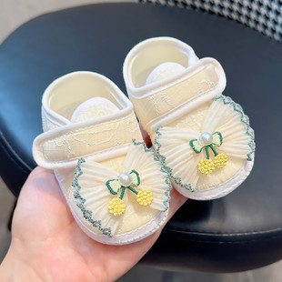 Baby Shoes Baby Shoes Spring and Autumn Soft Sole Cloth Shoes for Baby Girls 0-3-6 Non-slip Heeled 8