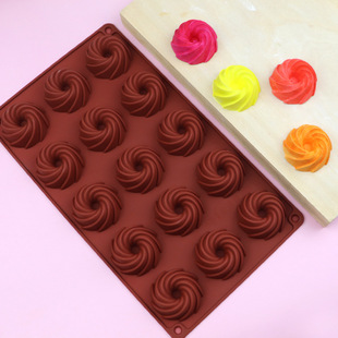 Taste in stock Silicone 15 Hough Sweet Circle Whirlwind Cake Mold Cookie Biscuits DIY Baking