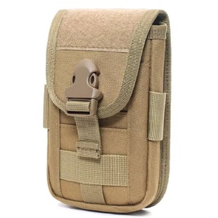 New Multifunctional Waist Hanging Mobile Phone Bag Vertical Double Layer Molle Accessory Bag Charging Treasure Bag Tactical Sports Waist Bag