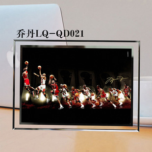 Basketball NBA star Jordan Crystal photo frame painting 7-inch 6-inch 5-inch photo peripheral glass picture frame decoration