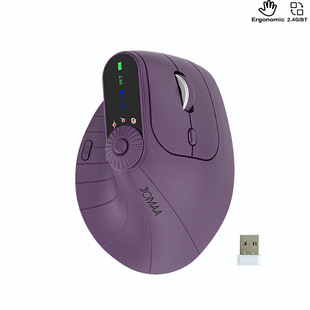 Cross-border JOMAA 2.4G Bluetooth Wireless Vertical Mouse Ergonomic Rechargeable Multi-device Mouse Office